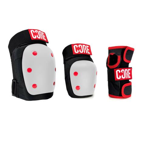 CORE Protection Skate Triple Pad Set - White (Knee/Elbow/Wrist) £29.95